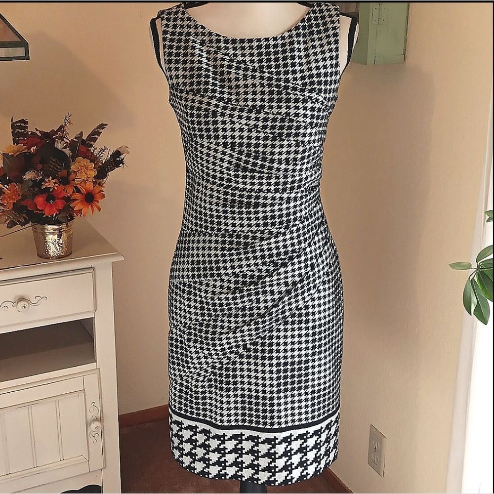 Jessica Simpson Black And White Houndstooth Check Dress . Career. Professional. - Picture 13 of 13